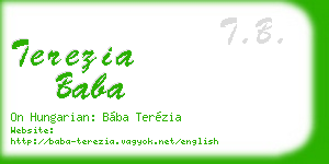 terezia baba business card